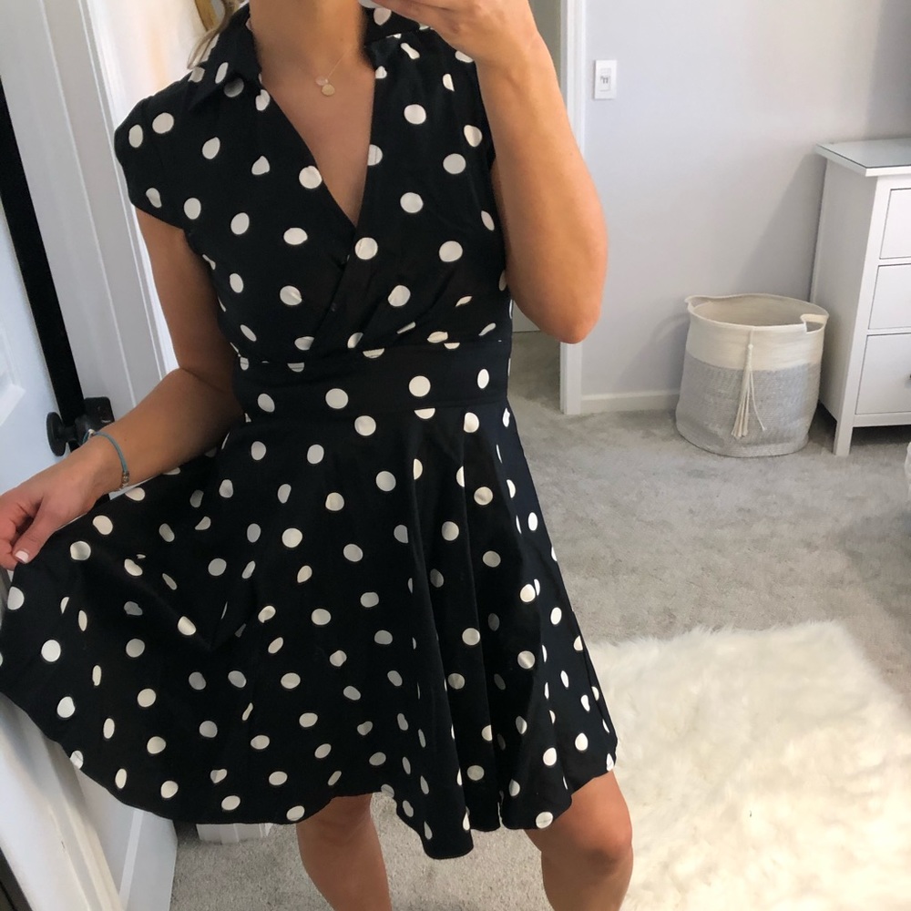 Betsy Johnson black and white polka dots